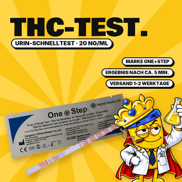 THC Schnelltest Urin von One+Step, 20 ng/ml, Ergebnis nach ca. 5 Minuten